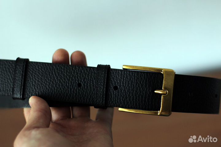 Мужской кожаный ремень ручной работы