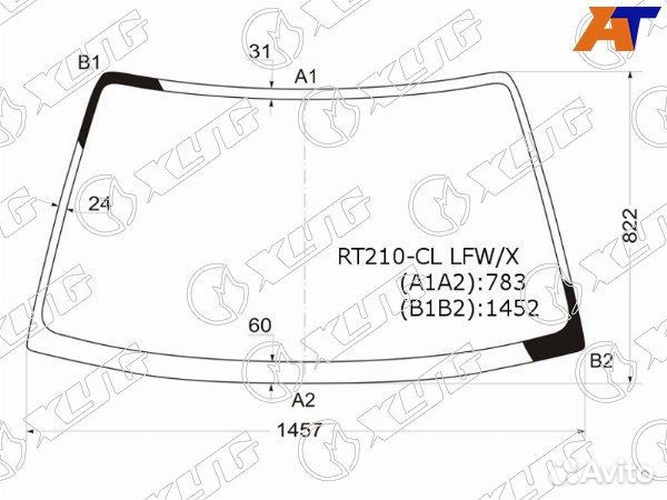Стекло лобовое toyota carina