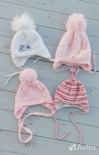 Шапки 3-6-9-12 мес