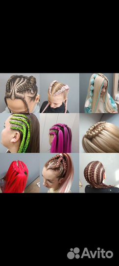 Косы, прически с канекалоном и из своих волос