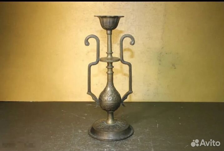Большой,латунный подсвечник СССР