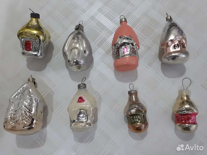 Ёлочные игрушки, домики
