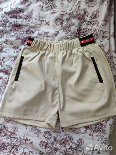 Шорты экокожа