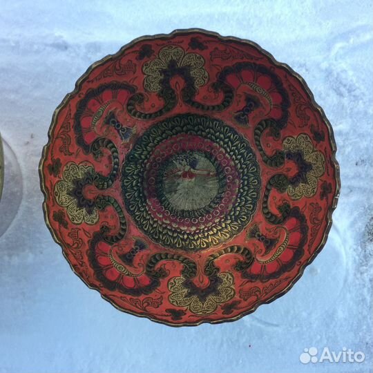 Ваза для фруктов латунь