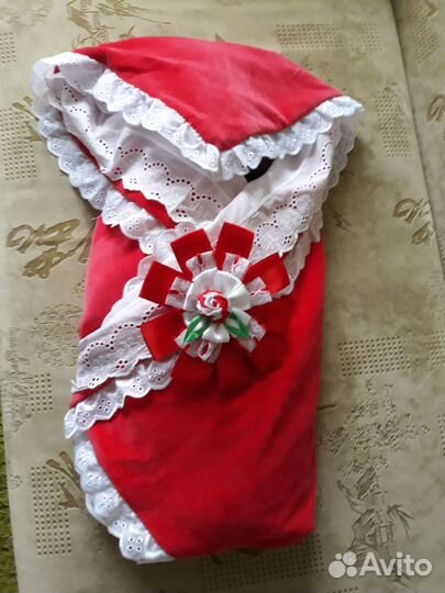 Одеяло-конверт на выписку с бантом