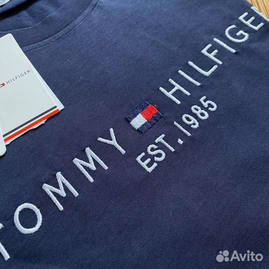 Tommy hilfiger футболка синяя