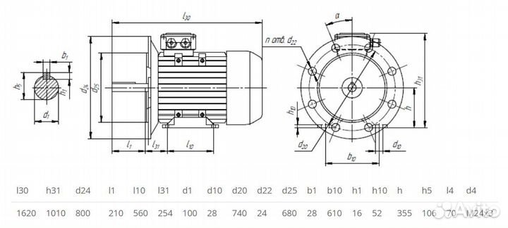 Электродвигатель 5аи 355 М6 (200кВт / 1000об)