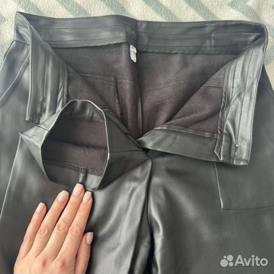 Брюки экокожа черные 42-44