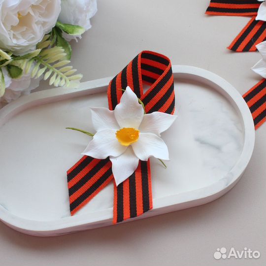 Брошь георгиевская лента