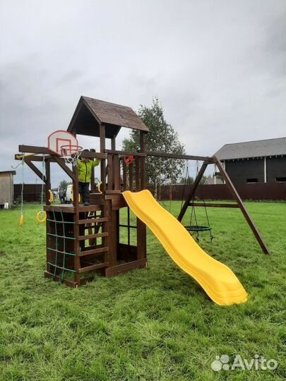 Игровые деревянные площадки для детей