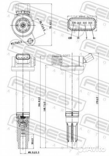 Febest 01640-007 Катушка зажигания