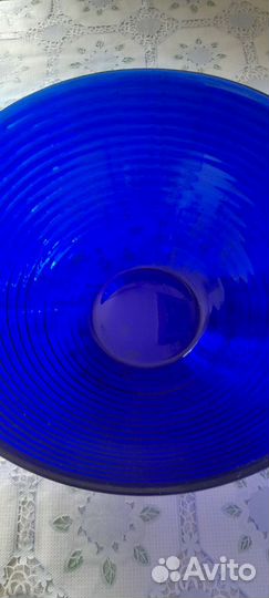 Ваза- салатник синяя,большая