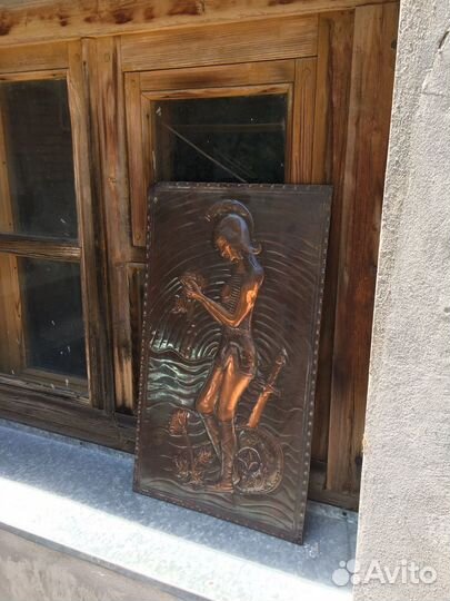 Панно медное чеканка