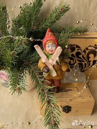 Ватные елочные игрушки ручной работы