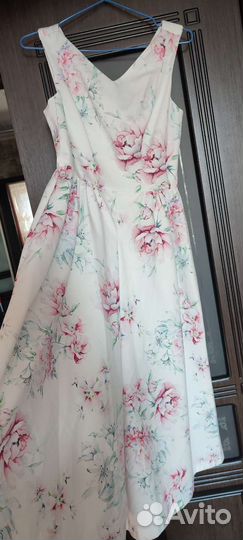 Платье белое с цветами befree бифри размер xs