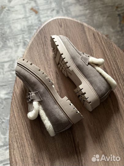 Лоферы натуральная замша на меху Yourbox