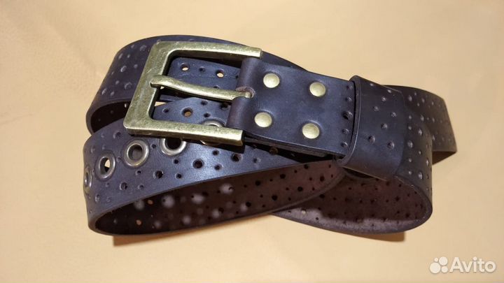 Ремень кожаный перфорированный