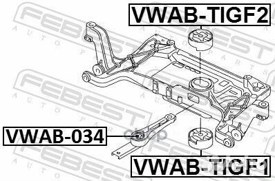 Сайлентблок подрамника audi A3/S3/sportb./LIM