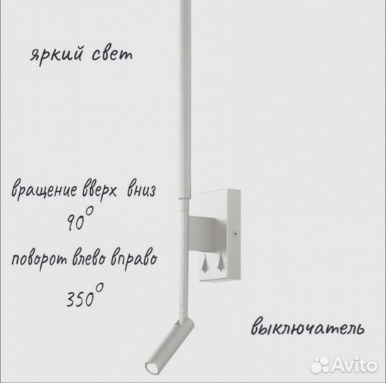 Бра светильник настенный белый