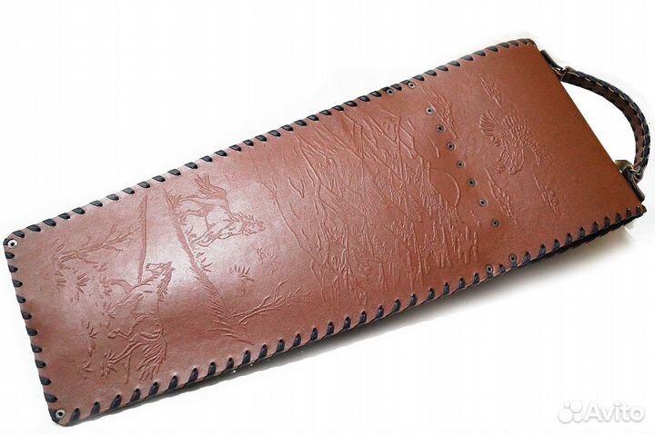 Набор шашлычный с шампурами кожа чехол