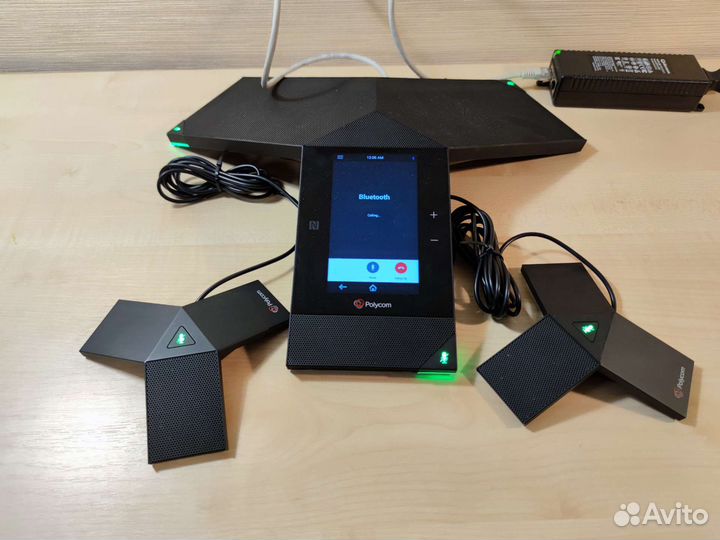 Polycom trio 8800 + блок питания PoE + микрофоны