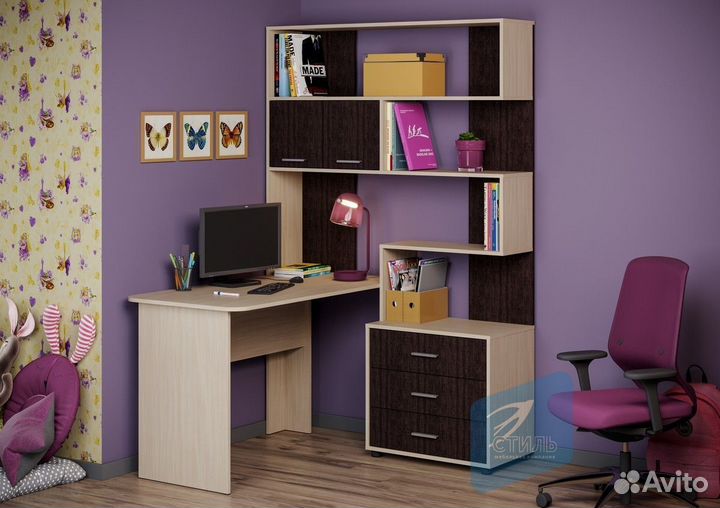 Паскаль-3 Угол школьника Дуб молочный Венге