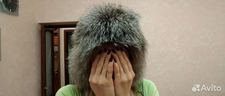 Шапка норка и чернобурка. супер красивые отл сост