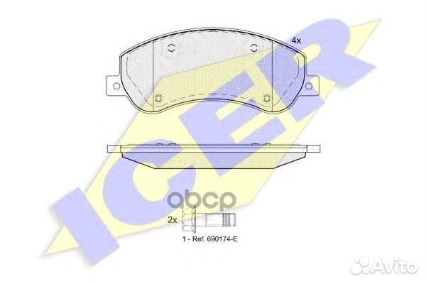 141793-204 колодки дисковые передние VW Amarok