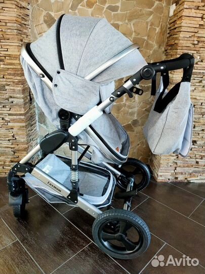 Коляска Трансформер 2в1 (серая полный комплект)