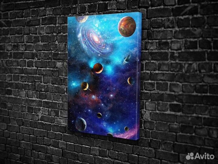 Стильная картина маслом парад планет