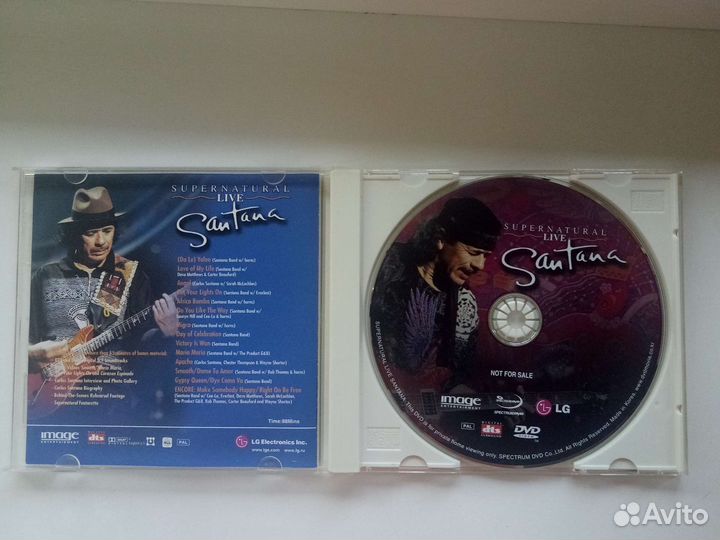 Музыкальный DVD диск. Carlos Santana. Лицензия