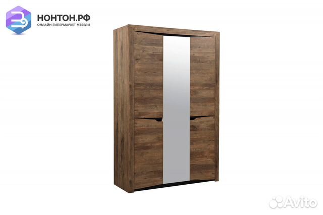 Шкаф Лючия 3-дверный с широкими полками кейптаун