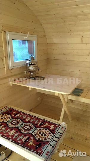 Баня-бочка 4х3 в наличии и под заказ