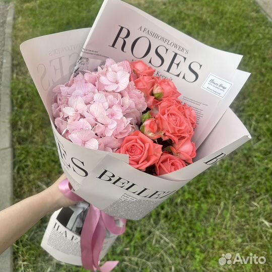 Букет с гортензией