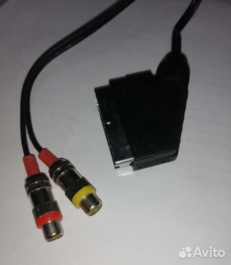 Кабель переходник scart 2 rca (m)