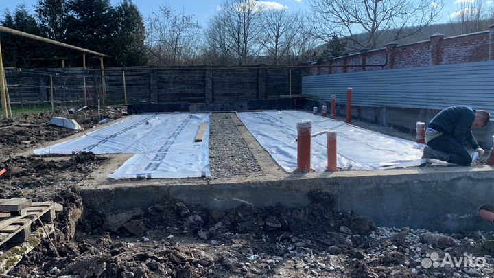 Заливка фундамента бетонные работы