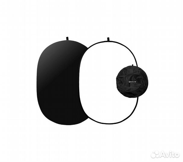 Фон складной на пружине Raylab RF-12 белый/черный