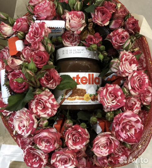 1 сентябр Женский букет цветы фрукты ягоды конфеты