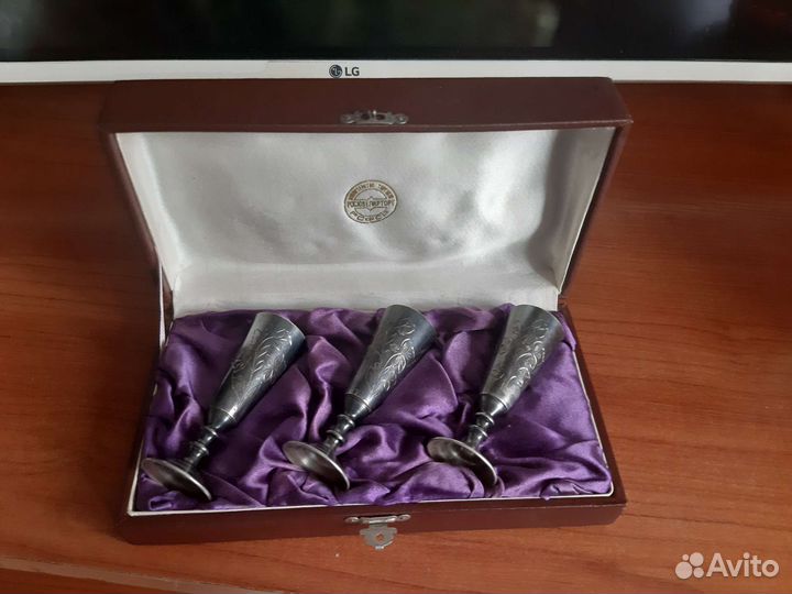 Серебряные рюмки,Лафитники,875проба