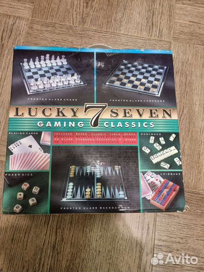 Игра настольная 7 в 1 (стекло). Новая