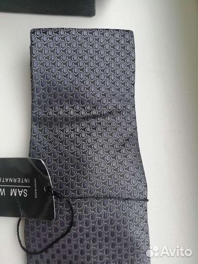 Галстук мужской (зажим, запонки, платок)