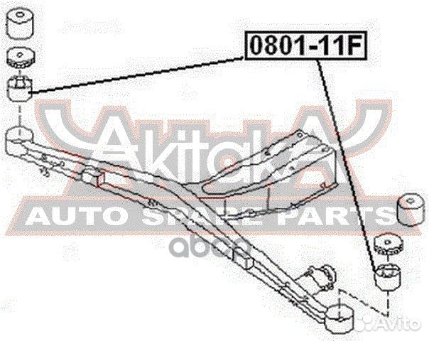 Сайлентблок подушки дифференциала 0801B11F asva