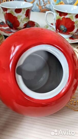 Чайные пары + заварочный чайник. Чашки Вербилки