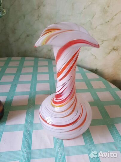 Вазы из цветного стекла СССР