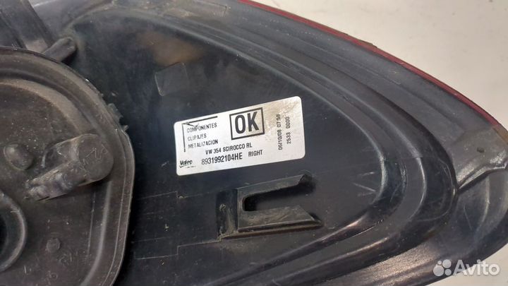 Фонарь (задний) Volkswagen Scirocco 2008, 2009