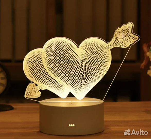 3д светильник ночник для любимых