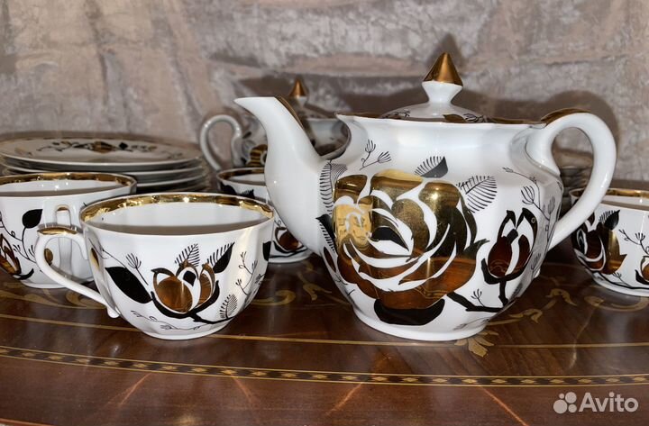 Чайный сервиз Золотая роза. Пр-во 