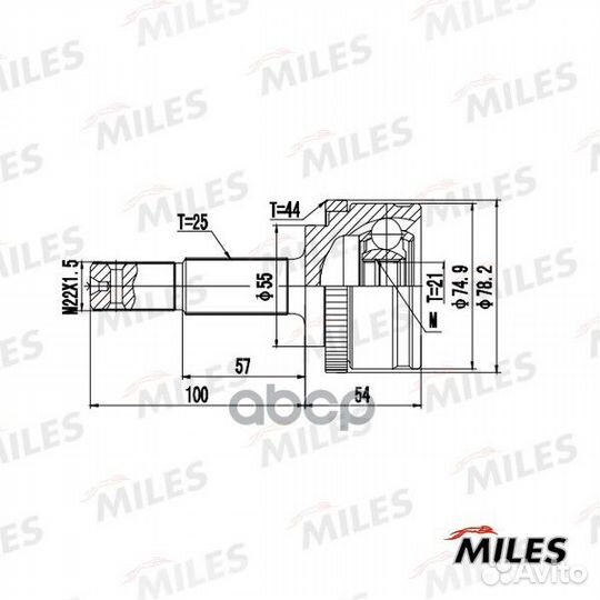 ШРУС nissan almera N16 1.5 00-06 нар. +ABS ga20665