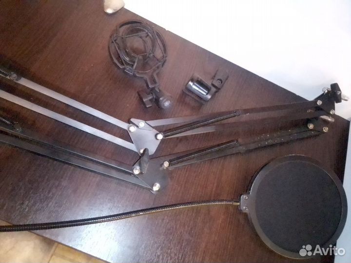 Кран + Держатель для микрофона Паук + Поп фильтр