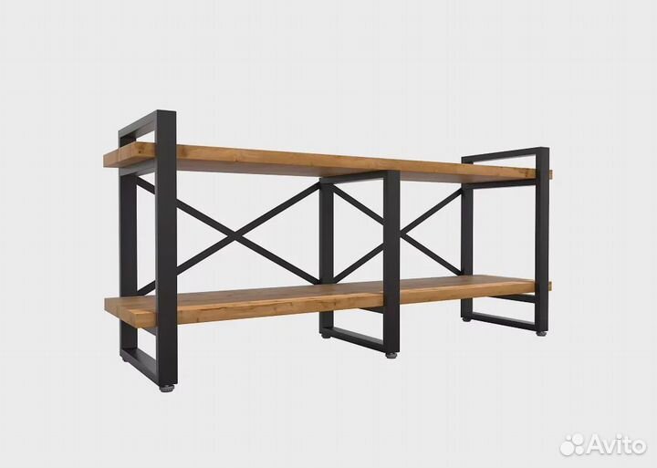 Тумба под тв Айсберг Лофт 120 черный/дуб крафт таб